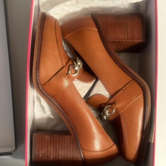 Vince Camuto Stacked Heel Loafer - Picture 3 of 8